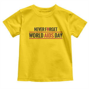 World AIDS Day Never Forget Toddler T Shirt Red Ribbon Support Gift TS12 Daisy Print Your Wear