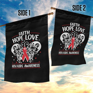 Red Ribbon Faith Hope Love Garden Flag World AIDS Day Gift TS12 Print Your Wear