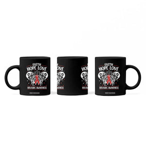 Red Ribbon Faith Hope Love Coffee Mug World AIDS Day Gift TS12 Print Your Wear