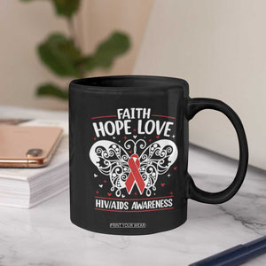 Red Ribbon Faith Hope Love Coffee Mug World AIDS Day Gift TS12 Print Your Wear