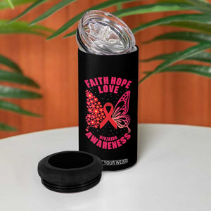 Faith Hope Love HIV Butterfly 4 in 1 Can Cooler Tumbler Awareness Month Gift TS12 Print Your Wear