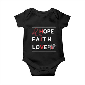 Faith Hope Love HIV AIDS Awareness Baby Onesie Hope Strength Empowerment Gift TS12 Black Print Your Wear