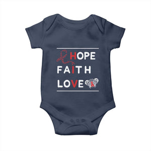 Faith Hope Love HIV AIDS Awareness Baby Onesie Hope Strength Empowerment Gift TS12 Navy Print Your Wear