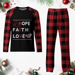 Faith Hope Love HIV AIDS Awareness Plaid Pajama Set Hope Strength Empowerment Gift TS12 Buffalo Plaid Print Your Wear
