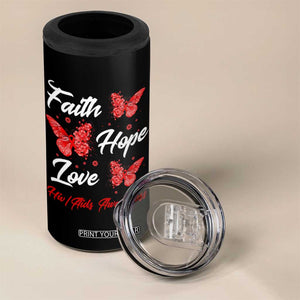 Faith Hope Love HIV AIDS Awareness Butterfly Gift 4 in 1 Can Cooler Tumbler TS12 Print Your Wear