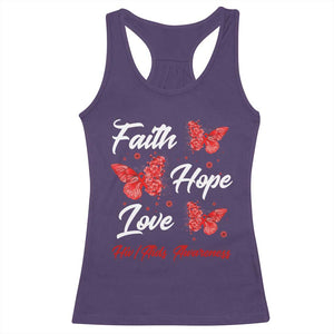 Faith Hope Love HIV AIDS Awareness Butterfly Gift Racerback Tank Top TS12 Purple Print Your Wear