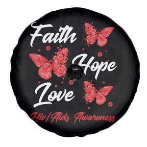 Faith Hope Love HIV AIDS Awareness Butterfly Gift Spare Tire Cover TS12 Print Your Wear