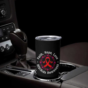HIV Awareness Empowerment Gift Tumbler Cup Faith Hope Love TS12 Print Your Wear