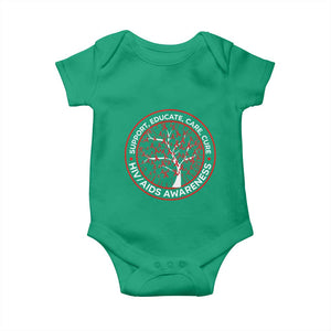 HIV AIDS Awareness Empowerment Gift Baby Onesie Support Educate Care Cure TS12 Irish Green Print Your Wear