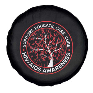 HIV AIDS Awareness Empowerment Gift Spare Tire Cover Support Educate Care Cure TS12 Print Your Wear