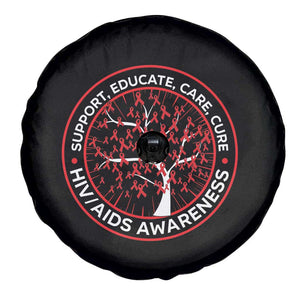 HIV AIDS Awareness Empowerment Gift Spare Tire Cover Support Educate Care Cure TS12 Print Your Wear