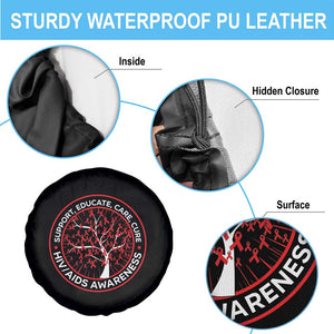 HIV AIDS Awareness Empowerment Gift Spare Tire Cover Support Educate Care Cure TS12 Print Your Wear