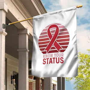 Know Your Status HIV Awareness Garden Flag World Aids Day Gift TS12 Print Your Wear
