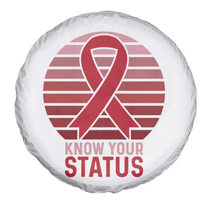 Know Your Status HIV Awareness Spare Tire Cover World Aids Day Gift TS12 Print Your Wear