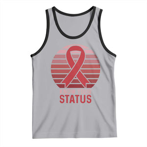 Know Your Status HIV Awareness Tank Top World Aids Day Gift TS12 Athletic Heather Black Print Your Wear
