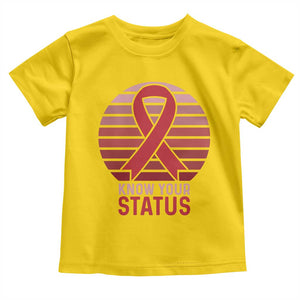 Know Your Status HIV Awareness Toddler T Shirt World Aids Day Gift TS12 Daisy Print Your Wear