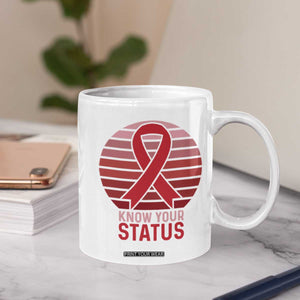 Know Your Status HIV Awareness Coffee Mug World Aids Day Gift TS12 Print Your Wear