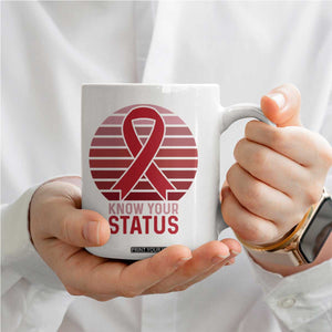 Know Your Status HIV Awareness Coffee Mug World Aids Day Gift TS12 Print Your Wear
