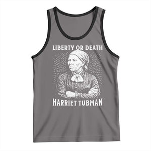 Harriet Tubman Liberty Or Death Tank Top Female Empowerment History Gift TS12 Deep Heather Black Print Your Wear