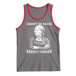 Harriet Tubman Liberty Or Death Tank Top Female Empowerment History Gift TS12 Deep Heather Red Print Your Wear