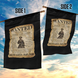 Vintage Harriet Tubman Poster Garden Flag Wanted For Helping Slaves Escape TS12 Print Your Wear