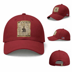 Vintage Harriet Tubman Poster Baseball Cap Wanted For Helping Slaves Escape TS12 Baseball Cap Universal Fit Cherry Red Print Your Wear