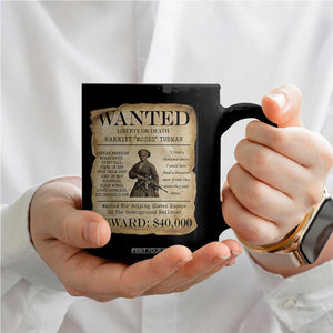 Vintage Harriet Tubman Poster Coffee Mug Wanted For Helping Slaves Escape TS12 Print Your Wear