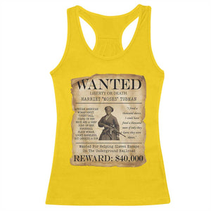 Vintage Harriet Tubman Poster Racerback Tank Top Wanted For Helping Slaves Escape TS12 Daisy Print Your Wear