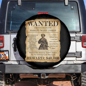 Vintage Harriet Tubman Poster Spare Tire Cover Wanted For Helping Slaves Escape TS12 No hole Black Print Your Wear