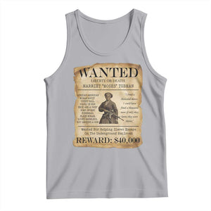 Vintage Harriet Tubman Poster Tank Top Wanted For Helping Slaves Escape TS12 Athletic Heather Print Your Wear