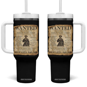 Vintage Harriet Tubman Poster Tumbler With Handle Wanted For Helping Slaves Escape TS12 One Size: 40 oz Black Print Your Wear