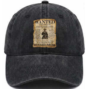 Vintage Harriet Tubman Poster Washed Cotton Baseball Cap Wanted For Helping Slaves Escape TS12 Print Your Wear