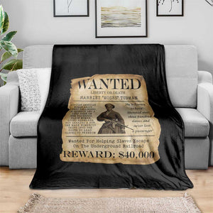 Harriet Tubman Wanted Reward Poster Throw Blanket Liberty Or Death TS12 Print Your Wear