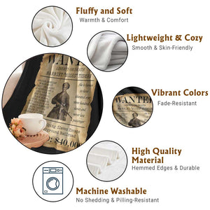 Harriet Tubman Wanted Reward Poster Throw Blanket Liberty Or Death TS12 Print Your Wear