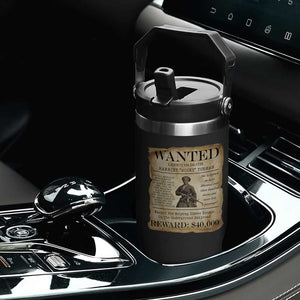 Harriet Tubman Wanted Reward Poster Flip Straw Tumbler Liberty Or Death TS12 Print Your Wear