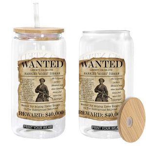 Harriet Tubman Wanted Reward Poster Glass Can Liberty Or Death TS12 Print Your Wear