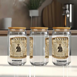 Harriet Tubman Wanted Reward Poster Glass Can Liberty Or Death TS12 Print Your Wear