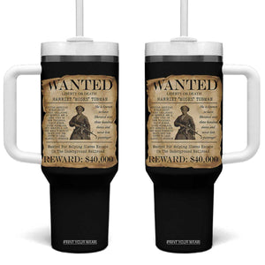 Harriet Tubman Wanted Reward Poster Tumbler With Handle Liberty Or Death TS12 One Size: 40 oz Black Print Your Wear