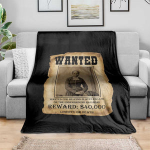 Harriet Tubman Wanted Reward Poster Throw Blanket Freedom Or Death TS12 Print Your Wear