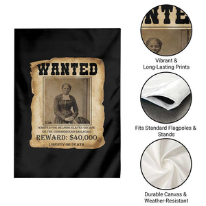Harriet Tubman Wanted Reward Poster Garden Flag Freedom Or Death TS12 Print Your Wear