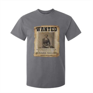 Harriet Tubman Wanted Reward Poster T Shirt For Kid Freedom Or Death TS12 Charcoal Print Your Wear