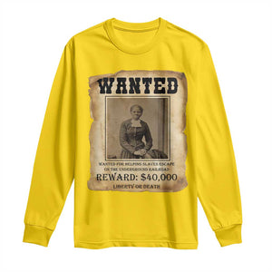 Harriet Tubman Wanted Reward Poster Long Sleeve Shirt Freedom Or Death TS12 Daisy Print Your Wear