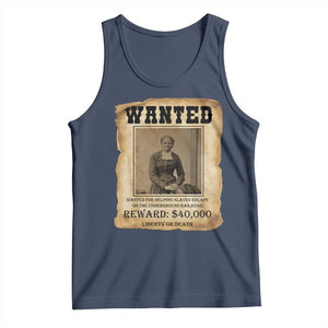 Harriet Tubman Wanted Reward Poster Tank Top Freedom Or Death TS12 Navy Print Your Wear
