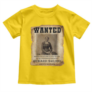 Harriet Tubman Wanted Reward Poster Toddler T Shirt Freedom Or Death TS12 Daisy Print Your Wear