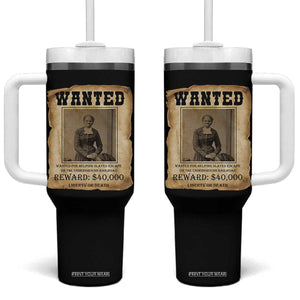 Harriet Tubman Wanted Reward Poster Tumbler With Handle Freedom Or Death TS12 One Size: 40 oz Black Print Your Wear