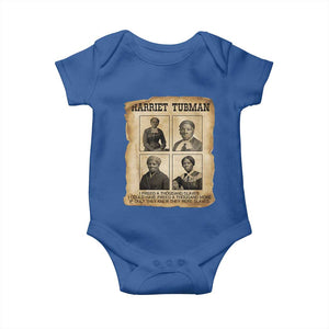 Vintage Harriet Tubman Poster Baby Onesie I Freed A Thousand People TS12 Royal Blue Print Your Wear