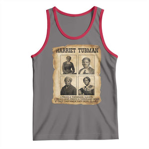 Vintage Harriet Tubman Poster Tank Top I Freed A Thousand People TS12 Deep Heather Red Print Your Wear