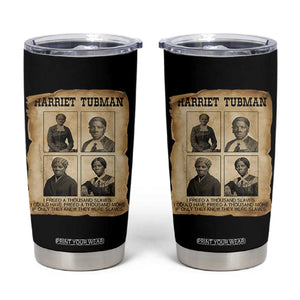 Vintage Harriet Tubman Poster Tumbler Cup I Freed A Thousand People TS12 Black Print Your Wear