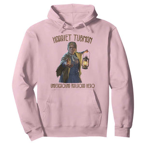 Harriet Tubman Hoodie Underground Railroad Hero Black History Month Gift TS12 Light Pink Print Your Wear