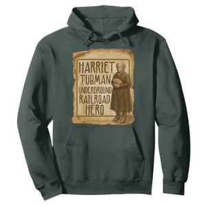 Underground Railroad Hero Harriet Tubman Hoodie Feminist History Gift TS12 Dark Forest Green Print Your Wear